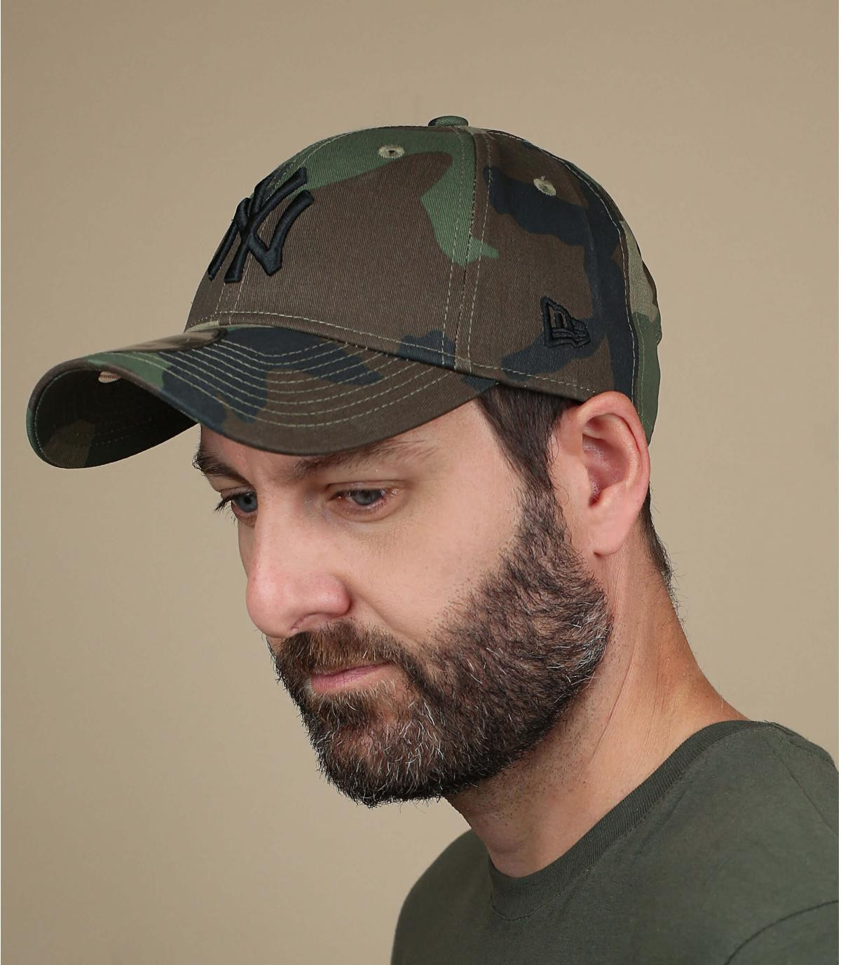 cap ny camo new era League Ess 940 NY woodland camo black